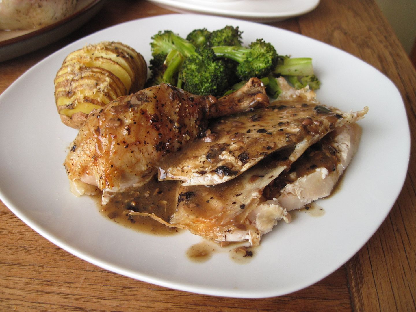 Roast Chicken with Black Bean Gravy